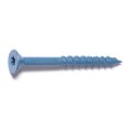 Torquemaster Masonry Screw, 5/16" Dia., Flat, 3 1/4 in L, Steel Blue Ruspert, 50 PK 54257